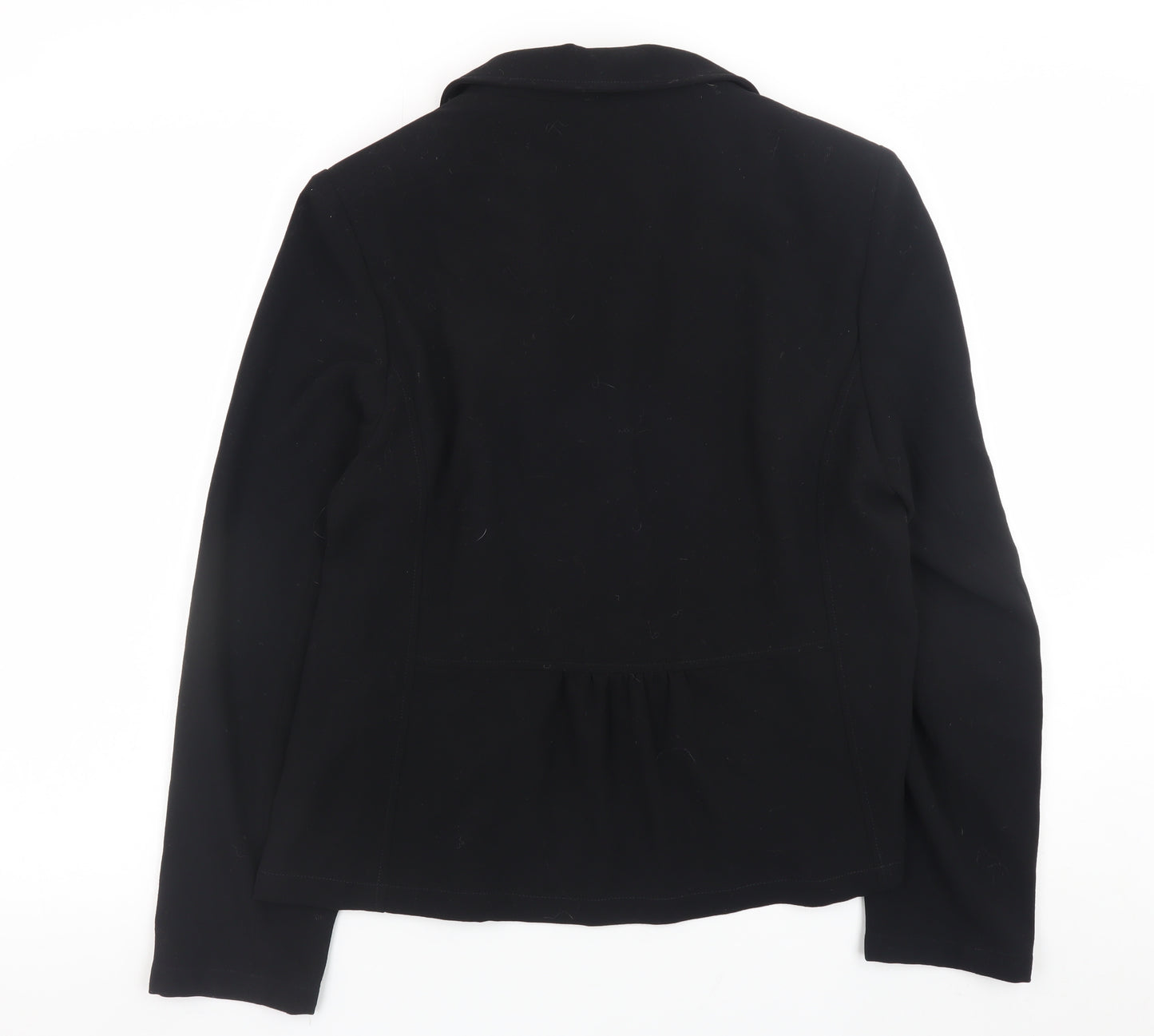 EAST Women Black Blazer Size 16 Regular Fit Formal Jacket