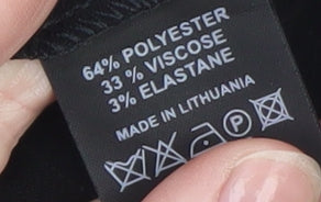 EAST Women Black Blazer Size 16 Regular Fit Formal Jacket