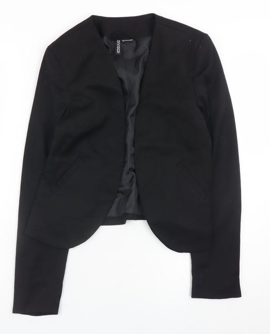 H&M Women’s Black Slim Fit Open Front Blazer Size 6