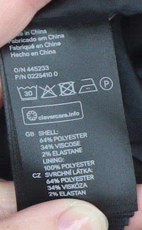 H&M Women’s Black Slim Fit Open Front Blazer Size 6