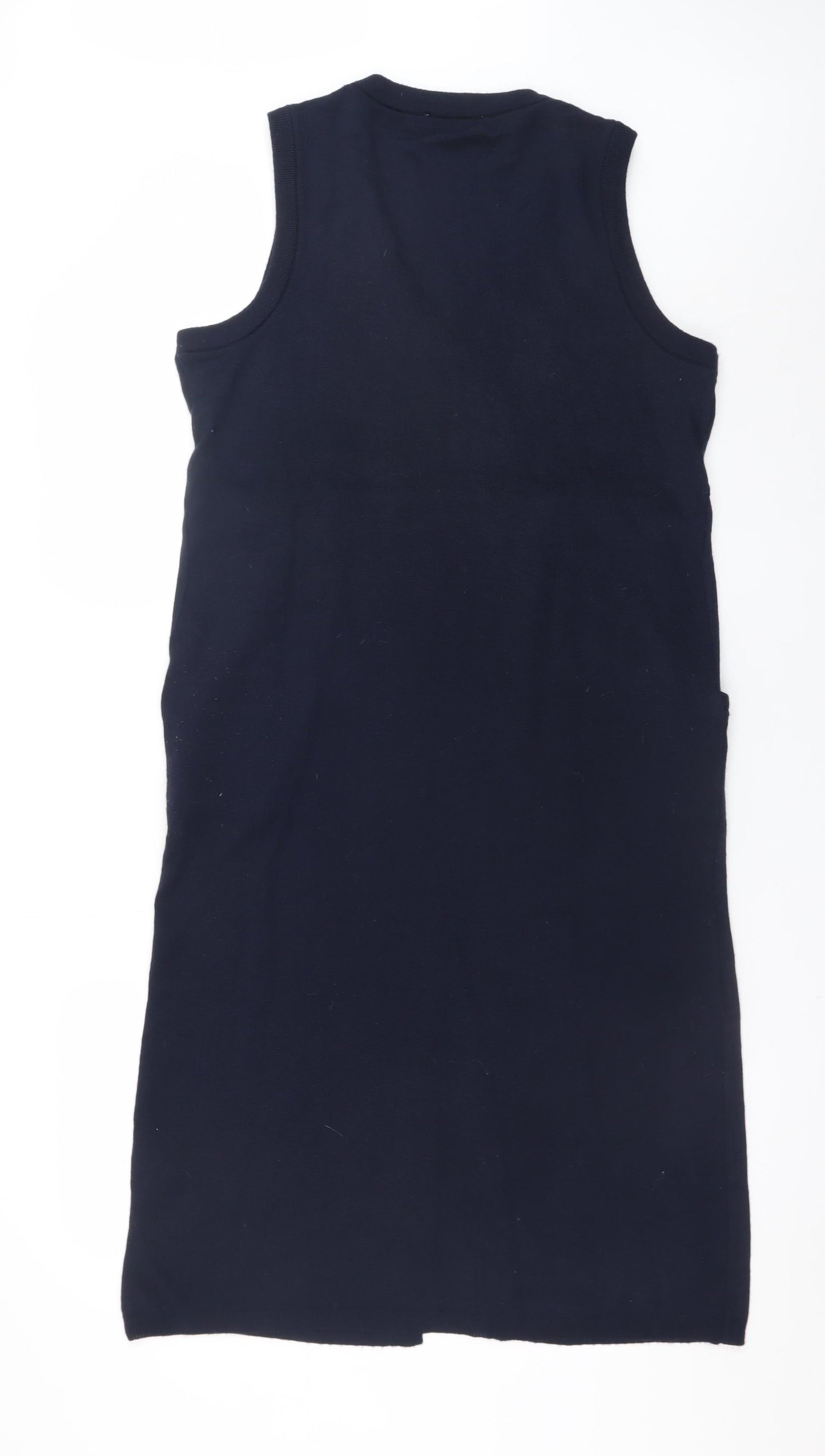 ASOS Women’s Black V-Neck Acrylic Knit Jumper Dress Size 10