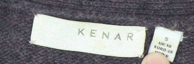 Kenar Women's Grey Wool Angora Blend Long Cardigan UK 10 S