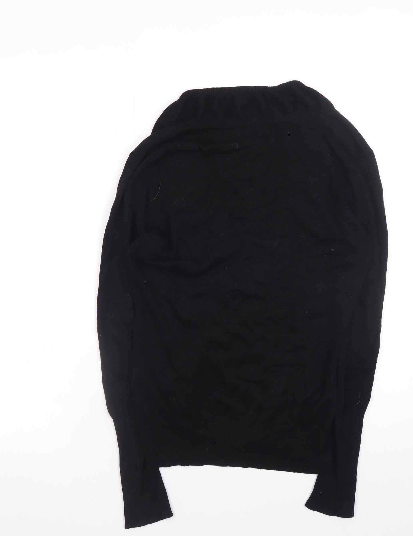 Mint Velvet Women's Black Size 10 V-Neck Buttoned Cardigan