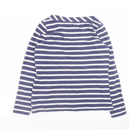 Boden Women Navy White Striped Cotton Long Sleeve Pullover UK 12