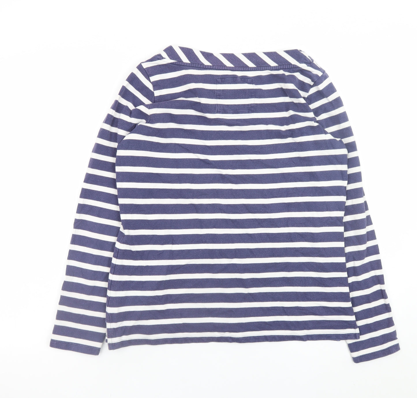 Boden Women Navy White Striped Cotton Long Sleeve Pullover UK 12