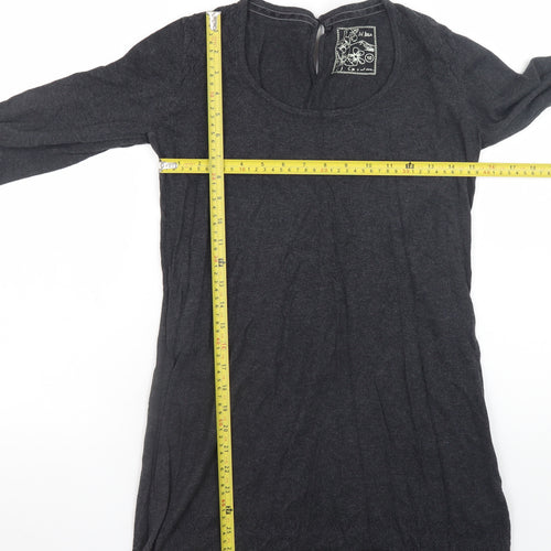 Fat Face Women's Black Cotton 3/4 Sleeve Pullover Jumper Size 10