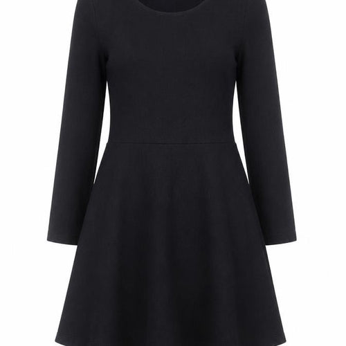 Isaac Mizrahi Live Women's Black XS Fit & Flare Jersey Dress