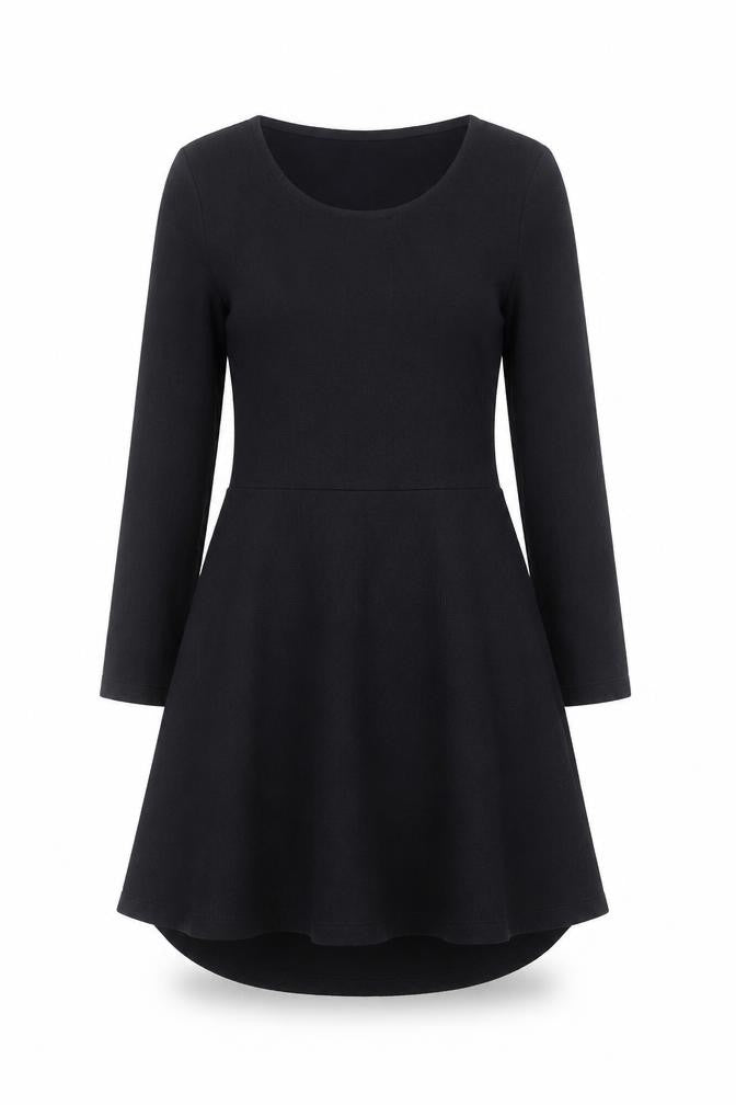 Isaac Mizrahi Live Women's Black XS Fit & Flare Jersey Dress