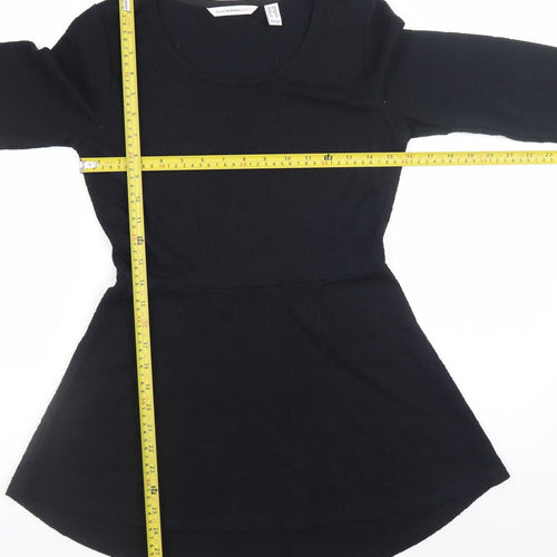 Isaac Mizrahi Live Women's Black XS Fit & Flare Jersey Dress
