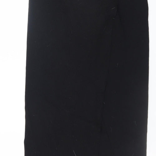 Monki Women’s Black Knit Wrap Midi Skirt Size S