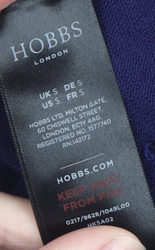 Hobbs Men's Blue Merino Wool Crew Neck Jumper Size Small
