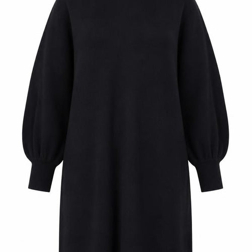 Vero Moda Women Black Size 18 Knit High Neck Long Sleeve Sweater Dress
