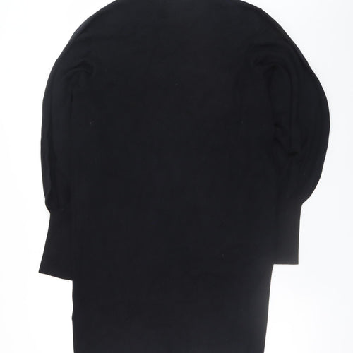 Vero Moda Women Black Size 18 Knit High Neck Long Sleeve Sweater Dress