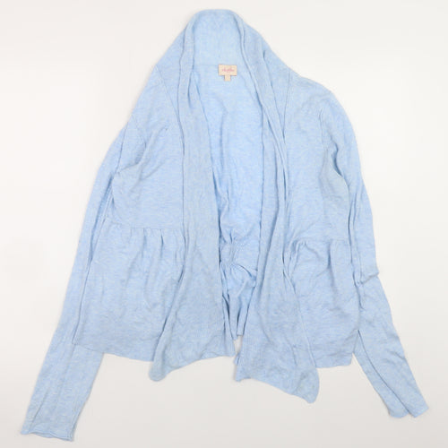 Whistles Women Blue Long Sleeve Cardigan Size 12 100% Cotton