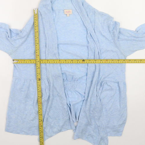 Whistles Women Blue Long Sleeve Cardigan Size 12 100% Cotton