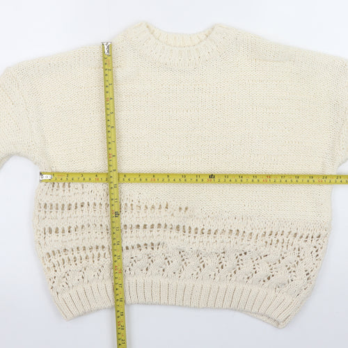 Marks and Spencer Women’s Ivory Open Knit Cotton Jumper M