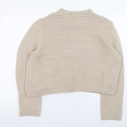 Marks and Spencer Women Beige Knit Cardigan XL Long Sleeve