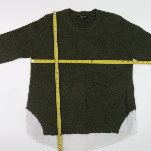 Dorothy Perkins Women's Green UK 14 Crew Neck Knit Pullover Jumper