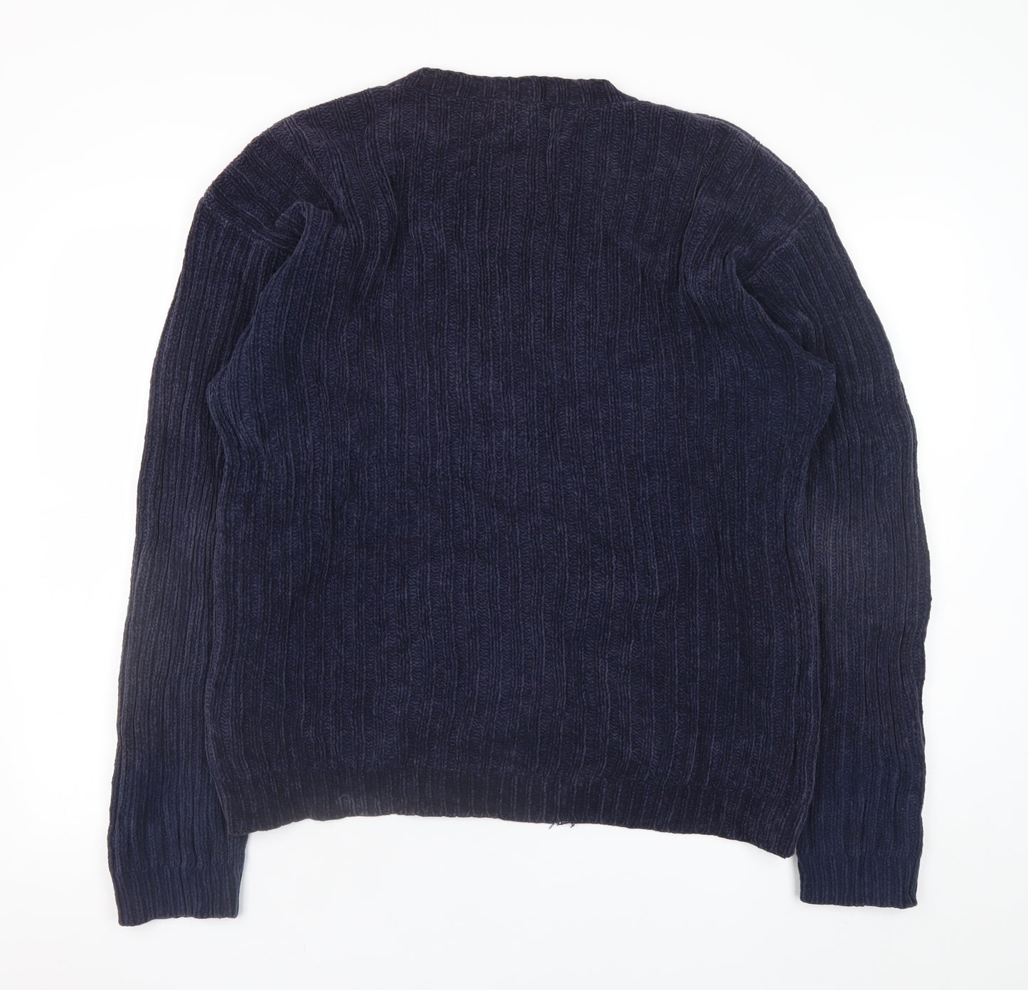 Timberland Men's Blue Cotton Knit V-Neck Pullover Jumper M