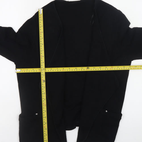 Wallis Women Black Cardigan M Open Front Long Sleeve Knit