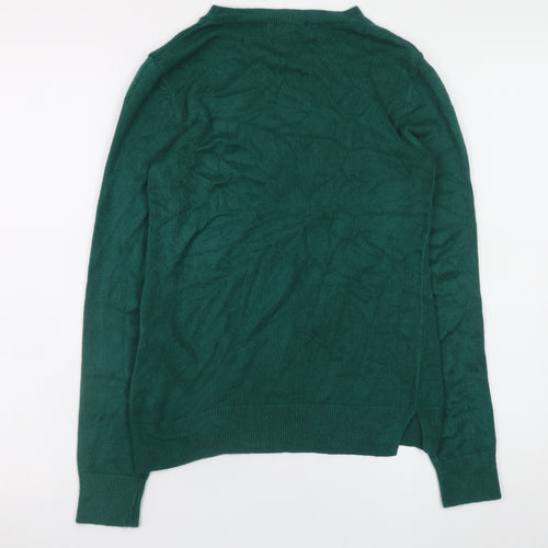 Marks and Spencer Women Green Size 6 Crew Neck Acrylic Jumper
