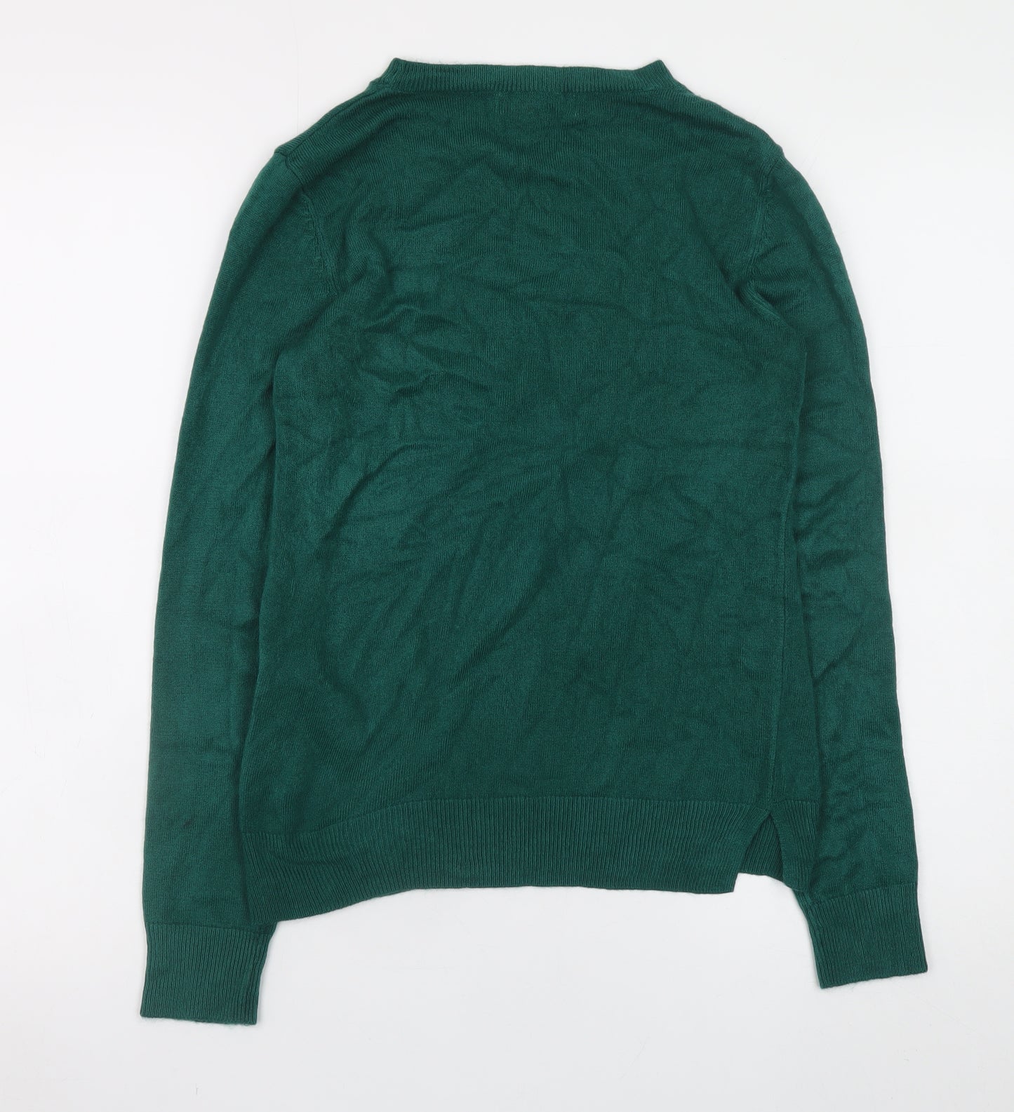 Marks and Spencer Women Green Size 6 Crew Neck Acrylic Jumper