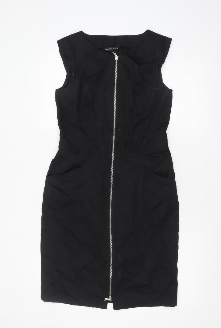 Marks and Spencer Women’s Black Zip Sheath Dress Size 8