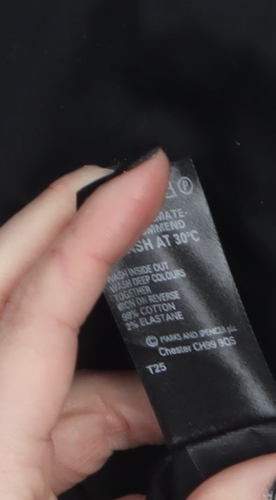 Marks and Spencer Women’s Black Zip Sheath Dress Size 8