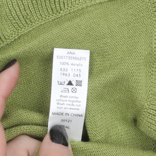 George Women’s Green Ruffle Edge Knit Cardigan Size 10