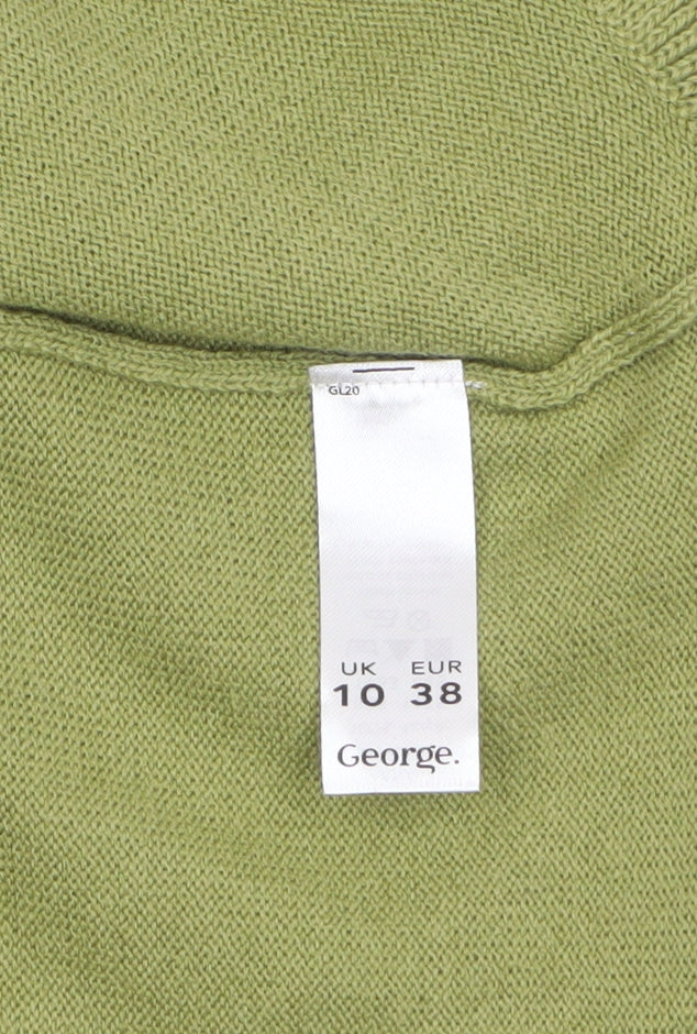 George Women’s Green Ruffle Edge Knit Cardigan Size 10