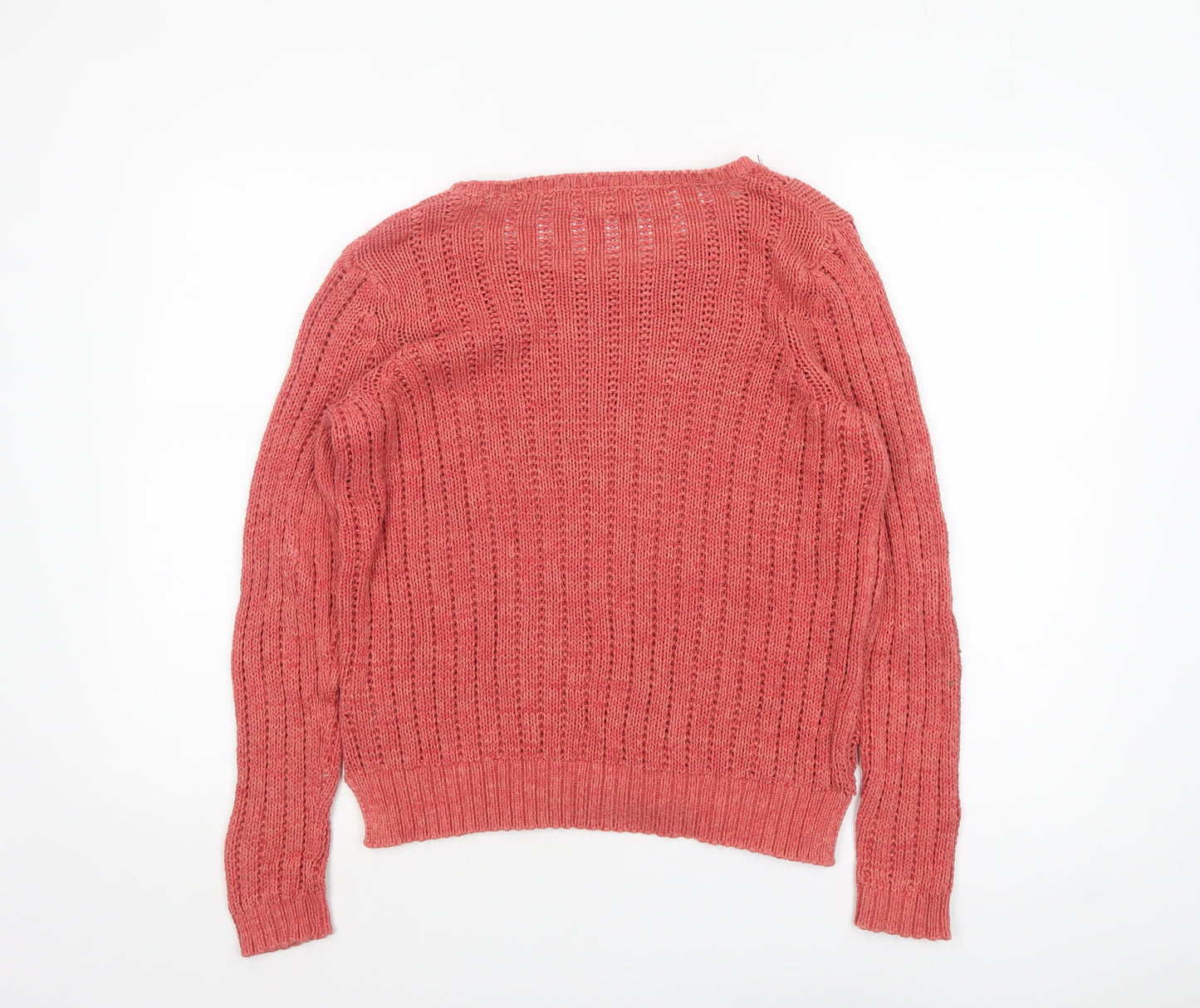 Marks and Spencer Women Red Cotton Knit Jumper Size 14