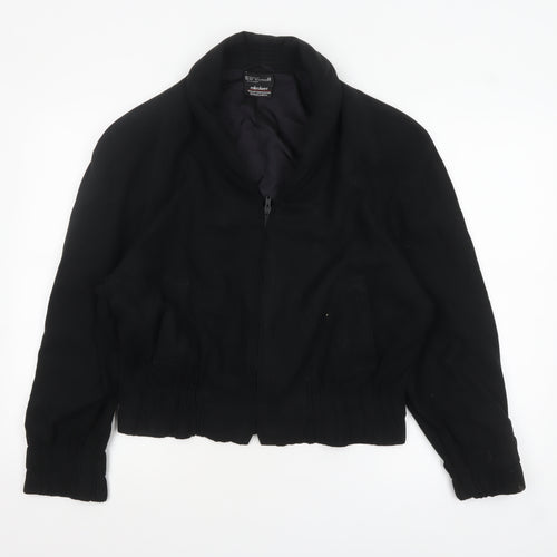 Lutz Teutloff Womens Black Size 12 Bomber Jacket Water Resistant
