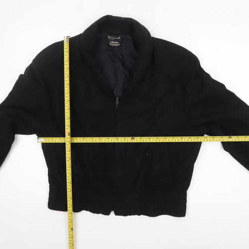 Lutz Teutloff Womens Black Size 12 Bomber Jacket Water Resistant