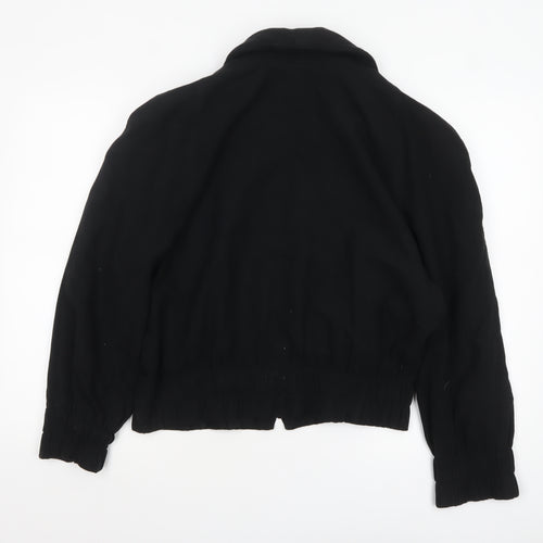 Lutz Teutloff Womens Black Size 12 Bomber Jacket Water Resistant