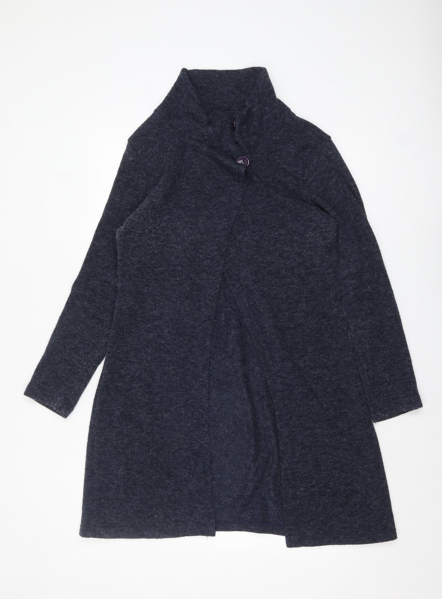 Lily and Me Women's Blue High Neck Long Sleeve Cardigan Size 12