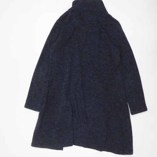 Lily and Me Women's Blue High Neck Long Sleeve Cardigan Size 12