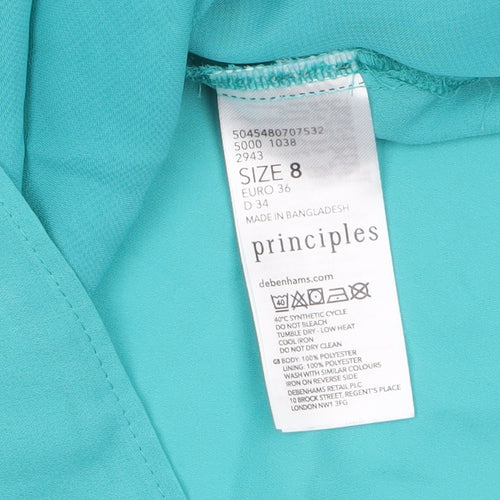 Principles Women Blue Size 8 Camisole Sleeveless Top
