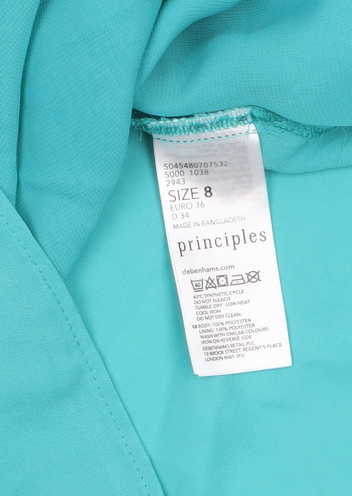 Principles Women Blue Size 8 Camisole Sleeveless Top