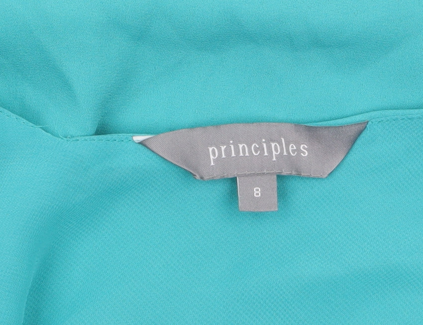 Principles Women Blue Size 8 Camisole Sleeveless Top