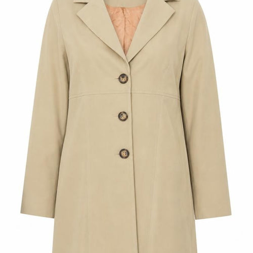Wallis Women’s Beige Mid-Length Trench Coat Size 10 Lined Classic Style