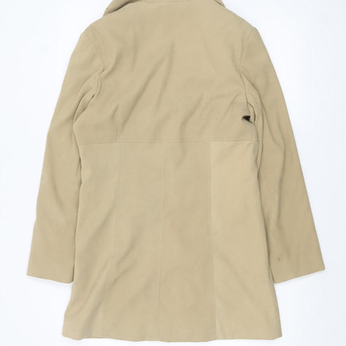 Wallis Women’s Beige Mid-Length Trench Coat Size 10 Lined Classic Style
