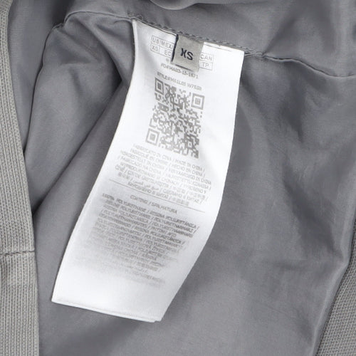 Guess Women's Grey XS Biker Jacket Faux Leather Zip Pockets