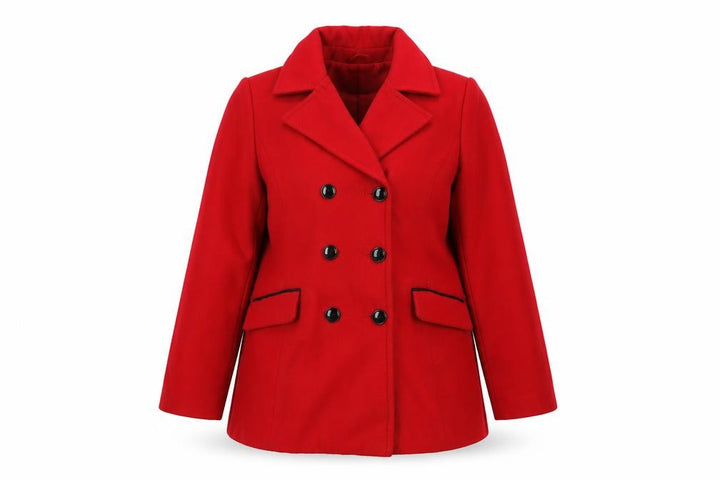 Debenhams Women's Red Pea Coat Size 16 Polyester Blend