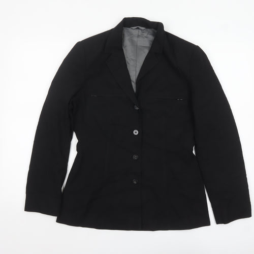 Next Women Black Classic Single-Breasted Blazer UK 8