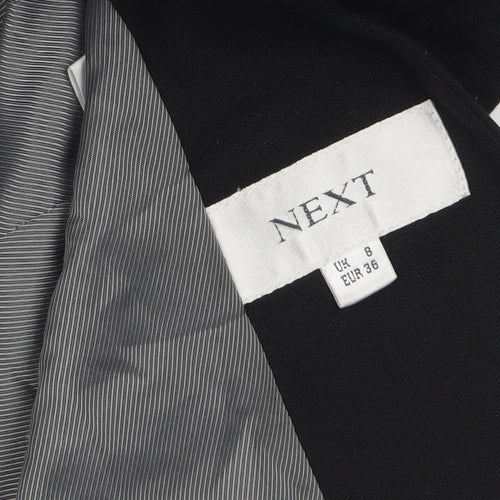 Next Women Black Classic Single-Breasted Blazer UK 8