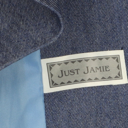 Just Jamie Women's Blue Size 14 Twill Full Zip Lined Jacket
