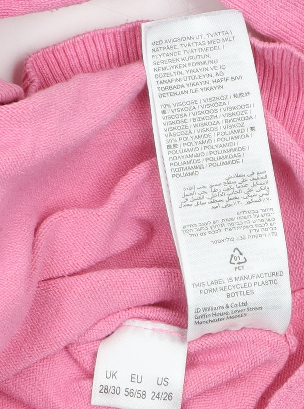 JD Williams Women Pink Plus Size 28 Knit Pullover Jumper