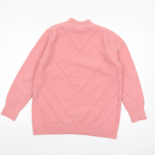 Damart Women Pink Crew Neck Long Sleeve Pullover Jumper M
