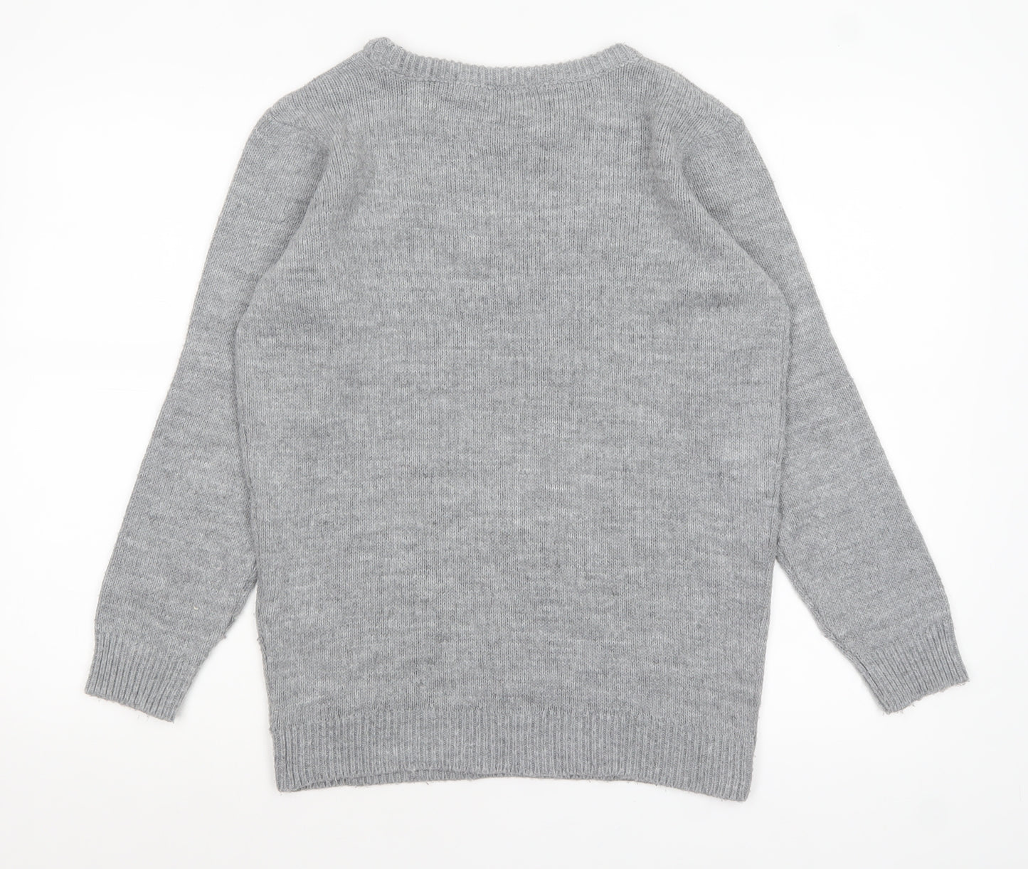Blooming Marvellous Women Grey Sequin Christmas Jumper Size S