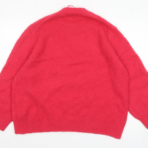 Primark Rita Ora Women’s Pink Wool Blend Crew Neck Jumper Size S